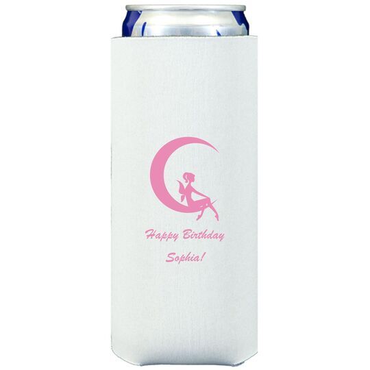 Fairy on the Moon Collapsible Slim Koozies
